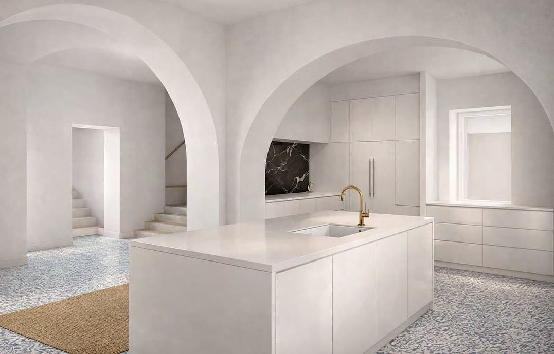 Visualization: kitchen with stone island