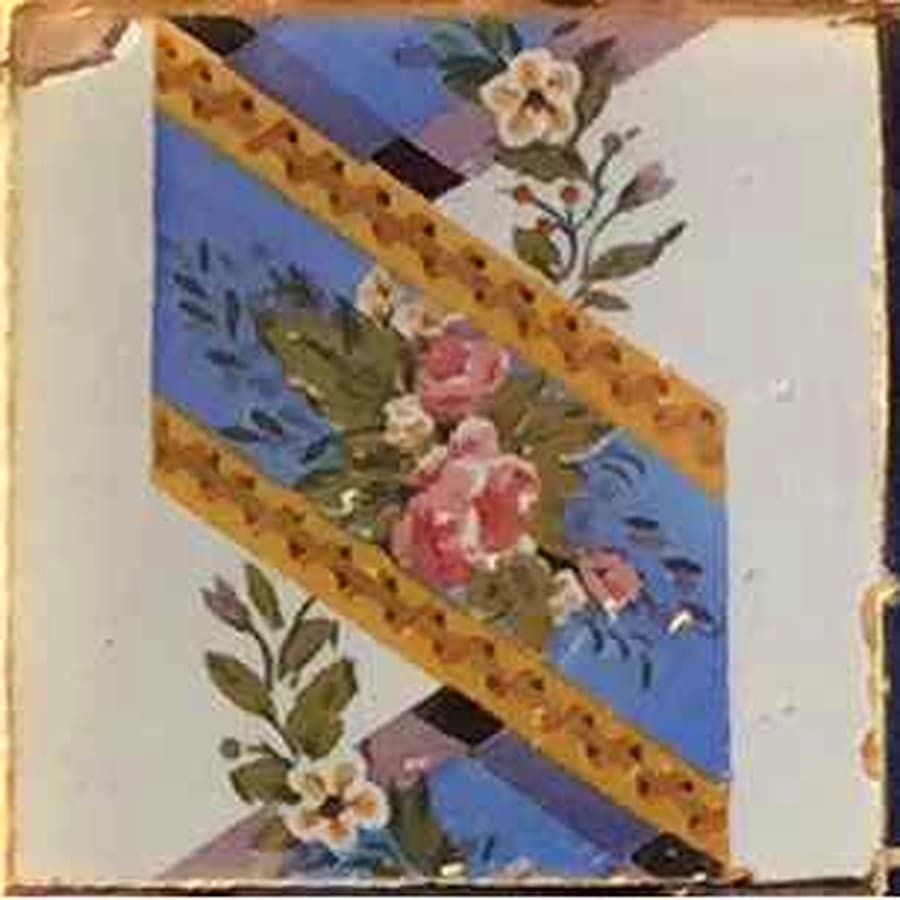 Facade azulejo variant 3, floral pattern