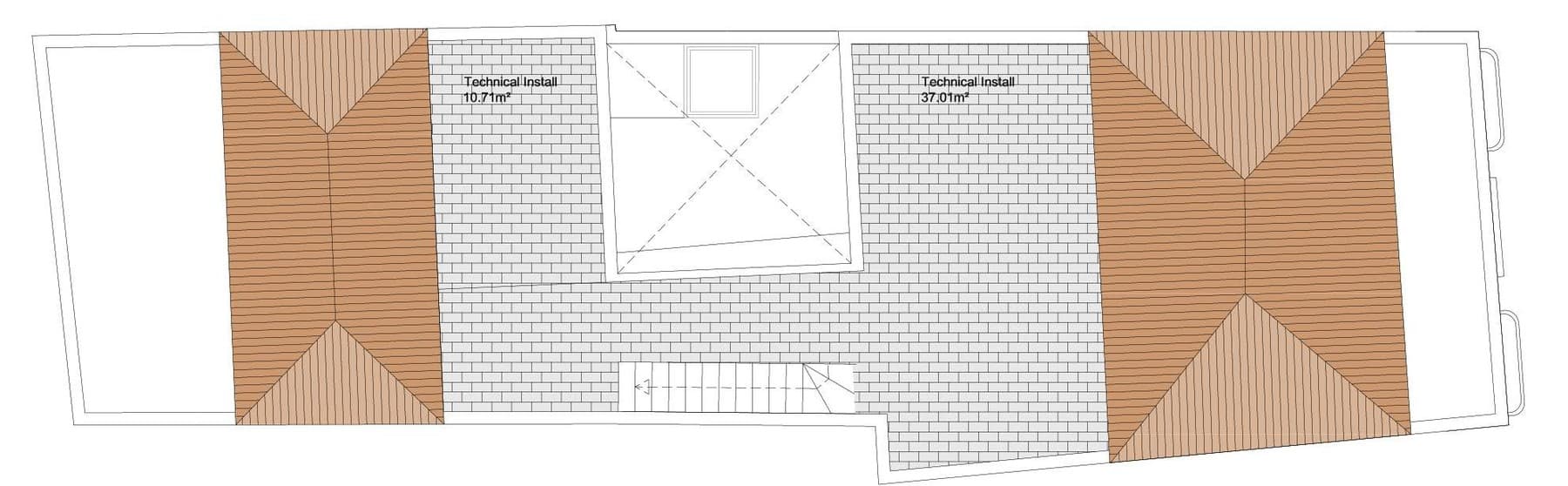 Roof plan — terraces and technical areas