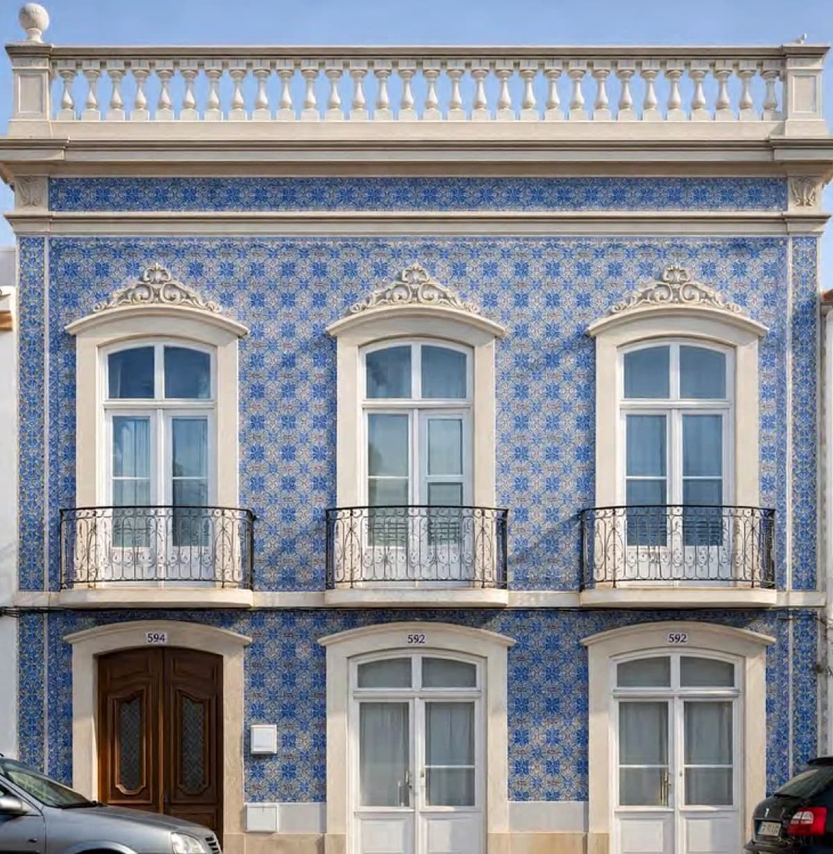 Blue House facade, Villa Borcklund